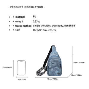 FOUR ONE <span class=keywords><strong>Sac</strong></span> <span class=keywords><strong>de</strong></span> <span class=keywords><strong>poitrine</strong></span> tendance en PU, personnalisable, imperméable, mode ODM/OEM, <span class=keywords><strong>sac</strong></span> pour <span class=keywords><strong>femme</strong></span> avec bandoulière réglable et pochette pour téléphone - Product Image 4