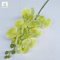 Vente en gros, 7 têtes, impression 3D, toucher réel, orchidée papillon artificielle pour fête de mariage, décoration de la maison