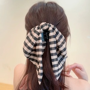 ปิ่นปักผมแฟชั่นสำหรับผู้หญิงกิ๊บติดโบว์ใหญ่สีแดงสีขาว - Product Image 5