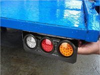 Nouvelle lampe électronique simple en caoutchouc de haute qualité de 4 pouces pour freinage, 24V, rouge, orange, blanc, garantie 3 mois pour camions lourds et remorques
