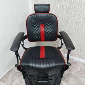 Men Classic <b>Retro</b> Black Leather Hydraulic Barber <b>Chair</b> Hydraulic Pump Shaving Salon <b>Chair</b> for Hair Salon - Product Image 3