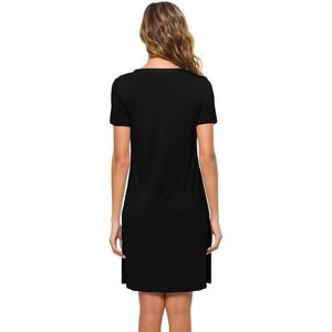 Chemise de nuit personnalisée pour femmes à manches courtes, vêtements de nuit grande taille, pyjamas S-4X, robe douce et confortable - Product Image 4