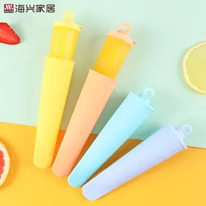 Haixin Popsicle Moulds Food Grade Material Silicone Round Ice Pop Maker Mold Reusable Wholesales/Dropshiping Logo OEM/ODM