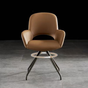 Chaise <span class=keywords><strong>de</strong></span> <span class=keywords><strong>salle</strong></span> à manger pivotante moderne <span class=keywords><strong>de</strong></span> luxe à 360° en cuir PU avec pieds en métal noir, dossier confortable, pour la maison, le bureau ou la <span class=keywords><strong>salle</strong></span> <span class=keywords><strong>de</strong></span> conférence CJ-251E - Product Image 6