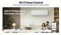 Climatiseur mural à compresseur 12000-24000 BTU, Inverter DC, refroidissement et chauffage, contrôle WiFi, R32, Classe énergétique A+++.