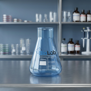 Frasco Erlenmeyer de Vidrio Azul, Vaso de Laboratorio Graduado, Botella para Reactivos de 250 mL, Recipiente para Mezclar Productos Químicos - Product Image 5