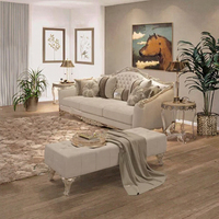 Ensemble de canapés européens de luxe pour salon de villa