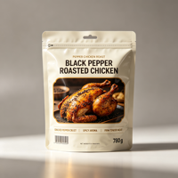 Échantillon Gratuit – Sachet Doypack PE de Qualité Alimentaire Anti-Graisse Personnalisé pour Poulet Rôti – Vente en Gros