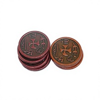 Pièces de jeu en alliage de zinc plaqué imitation antique, fabriquées sur mesure en usine, avec découpe et impression pour jeux de société