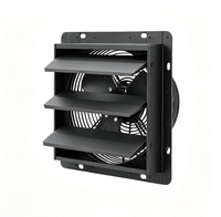 Ventilateur mural intelligent à économie d'énergie de 10 pouces avec volets automatiques pour usage commercial et domestique, ventilateur à volets carrés EC