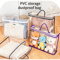 Sacs de rangement transparents en PVC avec poignées, imperméables et réutilisables, pour la literie, les jouets, les livres, le rangement domestique et les placards