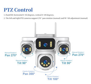 กล้องวงจรปิดไร้สายกลางแจ้ง 4G <span class=keywords><strong>LTE</strong></span> AOV พลังงานแสงอาทิตย์ 4 เลนส์ AI 8K Ultra HD มองเห็นในเวลากลางคืน กันน้ำ รองรับคลื่นความถี่ยุโรป - Product Image 2