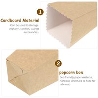 Seau à popcorn biodégradable de qualité alimentaire avec logo personnalisé imprimé en direct d'usine, contenants à collation pour cinéma et hamburgers