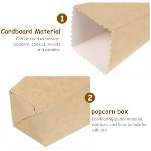 Contenedores de papel biodegradables de grado alimenticio con logo personalizado, directos de fábrica, para <span class=keywords><strong>palomitas</strong></span> de maíz y galletas en cines. - Product Image 3