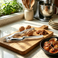 Utensilio de Cocina Multiusos para Mariscos, Abridor de Mariscos de Aleación de Zinc, Abridor de Almejas, Abridor de Vieiras, Abridor de Nueces con Agarre Cómodo