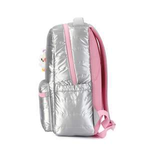 Zaino donna alla moda Mochilas Escorles leggero Nylon trapuntato zaini <span class=keywords><strong>argento</strong></span> Puffer per ragazze - Product Image 4
