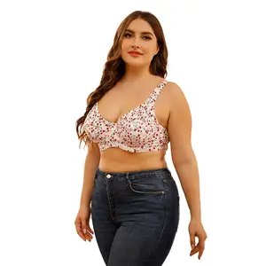 beste bh comfort lift Suppliers-Dropshipping Lift Up Soutien Gorge Katoen Ademend Grote Borsten Dunne Draad Plus Size Bh Grote Cup