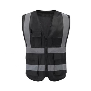 Assurance de travail en tissu polyester, produit de sécurité avec 5 poches, logo personnalisé hi vis - Product Image 6