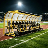 Banc de Reserves Double Rangée de Luxe DTXB-VIP pour Joueurs de Football – Abri Mobile pour Équipe sur le Côté du Terrain – Sièges pour Joueurs de Reserves pour Stades de Football