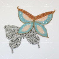 Applique de col en strass blancs scintillants pour robe de danse et robe de soirée, accessoire vestimentaire
