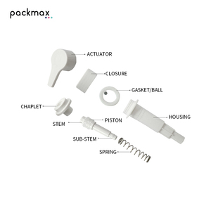 Buse pointue, interrupteur fileté intégré, tête de pompe à lotion en plastique PP à 32 dents pour après-shampoing, shampoing et gel douche - Product Image 4