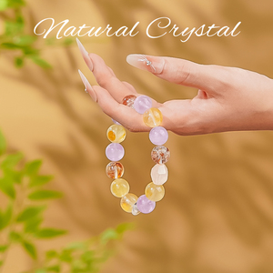 Bracelet artisanal bohème en argent avec perles de cristal naturel poli et strass, design papillon tendance, idéal pour un cadeau - Product Image 3
