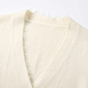 Cardigan da <span class=keywords><strong>Donna</strong></span> <span class=keywords><strong>Autunno</strong></span> <span class=keywords><strong>Inverno</strong></span> con Scollo a V, Caldo e Lavorato a Maglia, Stile Casual con Decorazioni in Pizzo - Product Image 4
