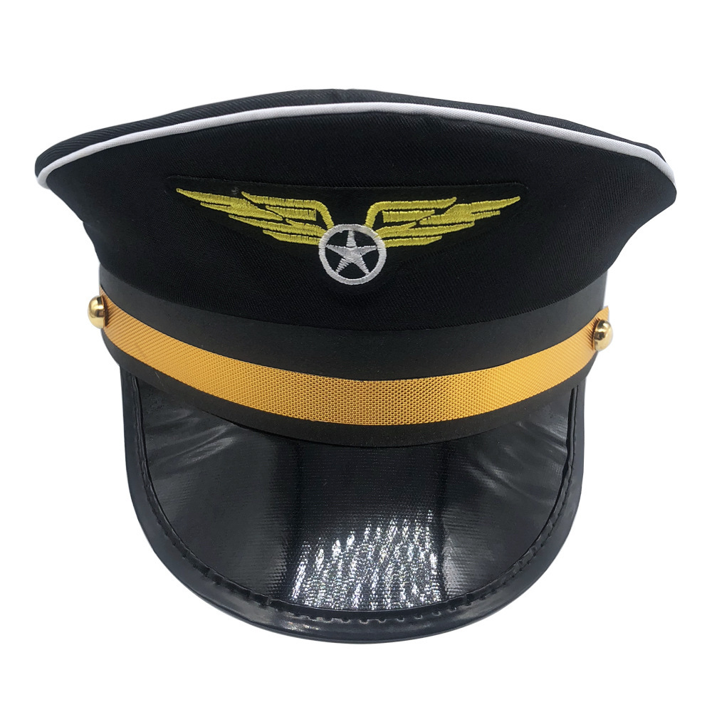 Dress Up America Chapeau De Pilote - Casquette De Capitaine De Comp Aerienne Noire Accessoire De Costume De Pilote Pou Amz B0 Dress Up America Chapeau De Pilote - Casquette De Capitaine De Comp Aerienne Noire Accessoire De Costume De Pilote Pou Amz B0