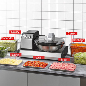 Hachoir à viande électrique commercial compact en acier inoxydable pour légumes et viande - Product Image 6