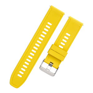 Cinturino di Ricambio in Gomma di Lusso a Sgancio Rapido per Smartwatch, Morbido <span class=keywords><strong>e</strong></span> Traspirante, per Uomo <span class=keywords><strong>e</strong></span> Donna - Product Image 1
