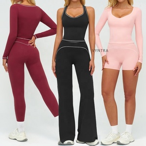 <span class=keywords><strong>Ensemble</strong></span> de vêtements de <span class=keywords><strong>sport</strong></span> pour femmes, vêtements de <span class=keywords><strong>sport</strong></span> actifs, manches longues, yoga, gym, soutien-gorge, débardeur court, leggings, pantalon large, <span class=keywords><strong>ensemble</strong></span> de <span class=keywords><strong>sport</strong></span> - Product Image 5