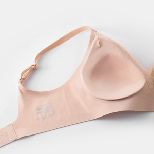 Soutien-gorge de sport japonais sans couture, col en V, sans armatures, grande taille, pour femmes corpulentes - Product Image 3