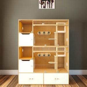 Op Maat Gemaakte Luxe Moderne Kattenhuis <span class=keywords><strong>Indoor</strong></span> Huisdiermeubilair Klimplanken Opslagruimte Gemaakt Hout Voor Gebruik In De Woonkamer Voor Honden - Product Image 5