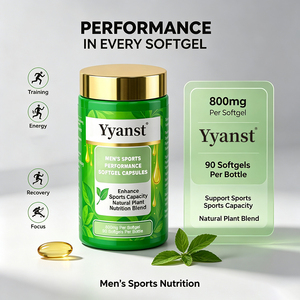 Capsules de gélules molles à haute teneur en fibres pour la performance sportive masculine, 800 mg, 90 pièces, mélange de plantes naturelles, végétarien, végétalien, complément sportif améliorant les performances - Product Image 6
