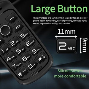 Mini lật điện thoại cao cấp với Dual Sim, bàn phím lớn & SOS nút-ngân sách người cao tuổi di động cho rõ ràng gọi điện thoại - Product Image 3