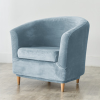 Housse de Canapé-Fauteuil Baignoire Velours Extensible Douce pour Fauteuil Club Individuel, Canapé, Chaise, Bar, Comptoir avec Housse de Siège pour Maison et Hôtel