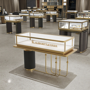 Tùy chỉnh hiện đại thép không gỉ cơ sở kính trưng bày cho hiển thị trang sức dẫn ánh sáng thẻ điện tử truy cập-cho các cửa hàng thương hiệu - Product Image 6