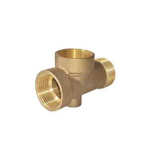 Raccord de tuyauterie en laiton 1/2" mâle vers <span class=keywords><strong>femelle</strong></span>, connecteur collecteur 3 voies avec petit port supplémentaire pour douche et plomberie - Product Image 1