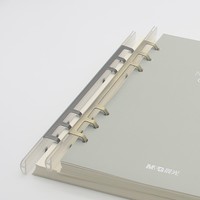 Reliure à 6 anneaux coulissante personnalisée multicolore de 15 mm avec base en plastique blanc esthétique pour carnets de voyage portables A5