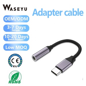 Cable <span class=keywords><strong>Adaptador</strong></span> de Audio Digital Tipo-C <span class=keywords><strong>a</strong></span> Conector para Auriculares de 3.5mm con Cable Trenzado de Nailon y Carcasa de Aleación de Aluminio - Product Image 1