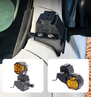 Accessoires de voiture, éclairage LED pour conduite, support de pilier A en aluminium noir pour Nissan Navara 2014-2021