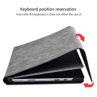 Étui pour clavier de tablette en cuir PU avec fente pour stylo housse de protection pour support pliant anti-chute pour Microsoft Surface Pro 8 /9/X 13 pouces