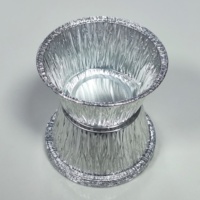 Barquette jetable en aluminium de 100 ml pour tarte aux œufs, gâteau, cuisson, ronde de 3 pouces, emballage alimentaire en aluminium