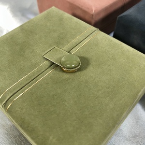 Jewelry <b>Storage</b> Box Rectangular Snap Button Double Open Light Luxury Fashion <b>Ring</b> Necklace Earrings Printed Jewelry Gift Box - Product Image 4