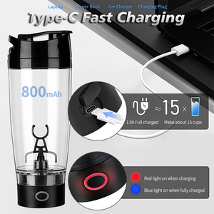 प्रोटीन पाउडर के लिए पोर्टेबल इलेक्ट्रिक ब्लेंडर यूएसबी रिचार्जेबल शेकर कप प्रोटीन पाउडर के लिए स्मूदी और पूरक ओएम स्वीकार) - Product Image 6