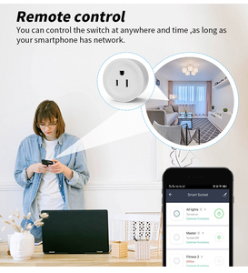 SIXWGH Cozylife Smart Home adattatore presa <span class=keywords><strong>WiFi</strong></span> 10A US Plug Google Home/Alexa telecomando Timer ABS presa a muro 16A NFC - Product Image 3