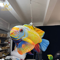 Beau ballon de poisson de corail gonflable coloré pour la décoration de festival de musique d'exposition d'art