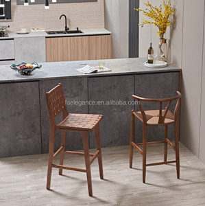 Taburete de madera <span class=keywords><strong>para</strong></span> bar, taburete moderno de <span class=keywords><strong>26</strong></span> pulgadas de altura, estilo nórdico, <span class=keywords><strong>para</strong></span> desayuno y cocina, venta al por mayor - Product Image 6