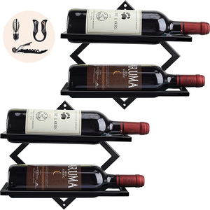 ÉCHANTILLON GRATUIT Vin Rack Mur Monté Métal Tenture Mur de Casier à Vin Porte-<span class=keywords><strong>Bouteille</strong></span> De Vin - Product Image 1