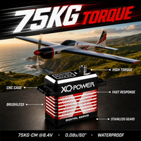 Servomoteur numérique sans balais étanche XQ-BLS8175D 75kg 8.4V avec engrenage en acier inoxydable et aluminium CNC pour drone quadricoptère